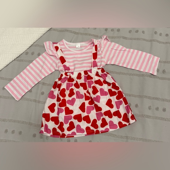 Source Unknown Pink and Red Heart Kids Matching Set - Picture 1 of 5